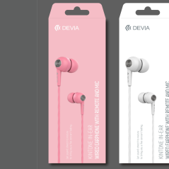 Devia EM018 Wired Earphones Pink | Smarty