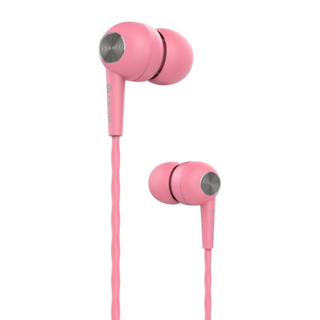 Écouteurs filaires Devia EM018 Rose | Smarty