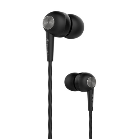 Wired Earphones Devia Kintone V2 EM018 – 3.5 mm Black