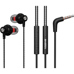 Écouteurs stéréo XSSIVE XSS-EP23 – Jack 3,5 mm Noir