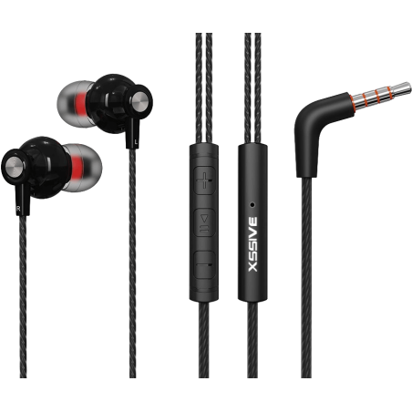 Écouteurs stéréo XSSIVE XSS-EP23 – Jack 3,5 mm Noir