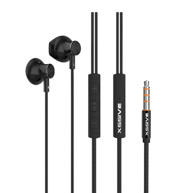 Écouteurs stéréo XSSIVE XSS-EP22 – Jack 3,5 mm Noir