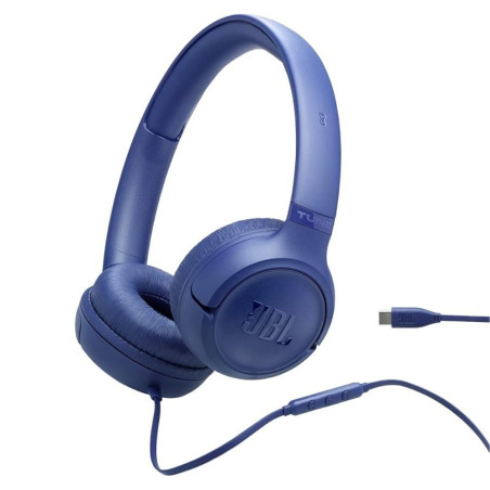 JBL Casque filaire Tune 530C JBLT530CBLU – USB-C Bleu