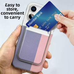 Coque iPhone ECO porte-cartes magnétique PC bleue