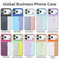 Coque de protection ECO pour iPhone – PC, porte-cartes magnétique, insertion latérale, violet