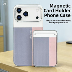 Coque iPhone ECO porte-cartes magnétique PC blanche