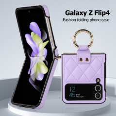Coque Samsung Galaxy Z Flip violet matelassé ECO