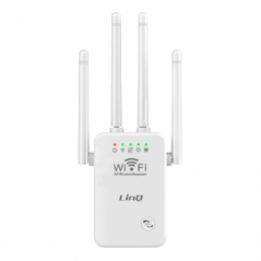 Extendeur Wifi Sans fil Longue Portée 300Mbps 4 Antennes Réglables Lin