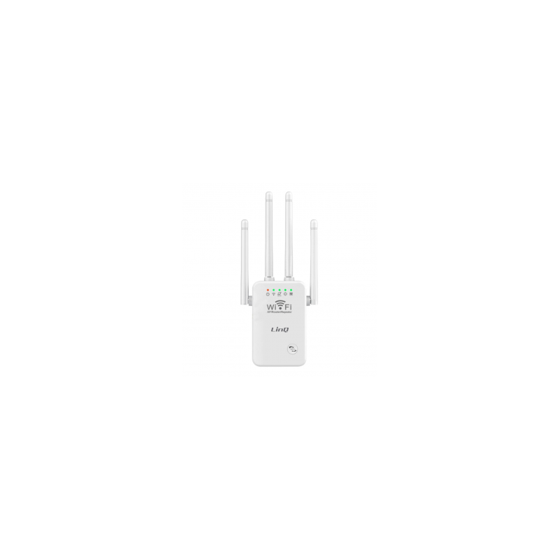 Extendeur Wifi Sans fil Longue Portée 300Mbps 4 Antennes Réglables LinQ WLAN500 Blanc Extendeur Wifi Sans fil Longue Portée 300Mbps 4 Antennes Réglables LinQ WLAN500 Blanc