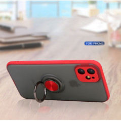 Coque Samsung Série S bleu bague magnétique