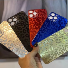 Film de Protection Arrière en Verre avec Motif Léopard pour iPhone - A