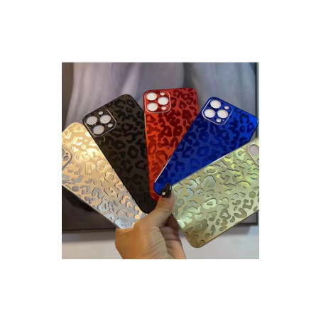 Film de Protection Arrière en Verre avec Motif Léopard pour iPhone - A