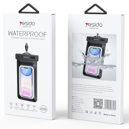 Sac étanche pour téléphone Yesido – WB10 – PVC transparent –