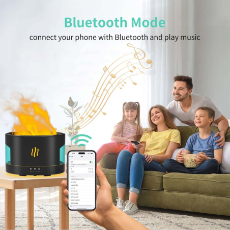 Enceinte Bluetooth diffuseur d'huiles Qiao PLUWEL – Noir