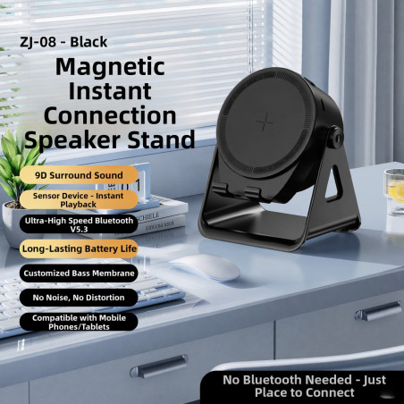 3-in-1 Bluetooth Speaker ECO – Phone Stand, 15W Magnetic Wireless Charging