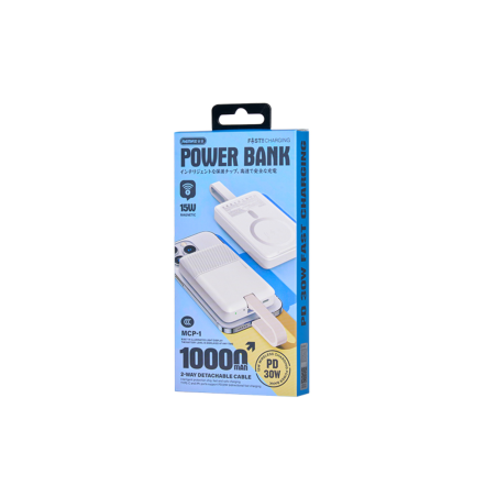 Power Bank Magnétique 10000 mAh REMAX MCP-1 – Charge Rapide PD 30W – 3