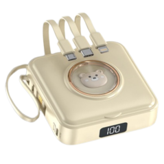 Power Bank Magnétique 10000 mAh avec 3 Câbles | Smarty Paris