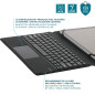 Housse clavier Bluetooth Mobilis – tablette 9 à 11 pouces, AZERTY français, noir