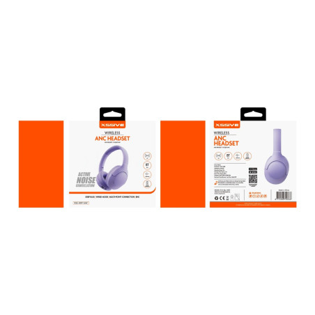Casque Bluetooth réduction de bruit XSSIVE XSS-H11P – Violet