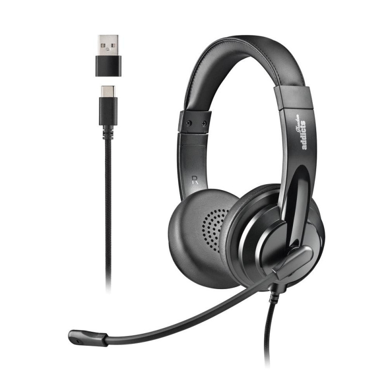 Casque stéréo USB-C NGS VOX605 – Noir Casque stéréo USB-C NGS VOX605 – Noir