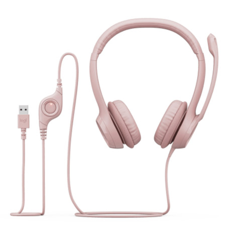 Logitech USB Stereo Headset H390 – Pink