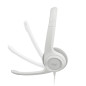 Logitech Casque stéréo USB H390 – Blanc
