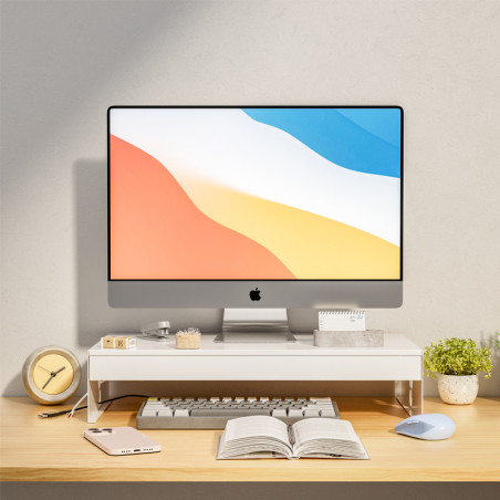 Support d'écran de bureau ECO – Blanc