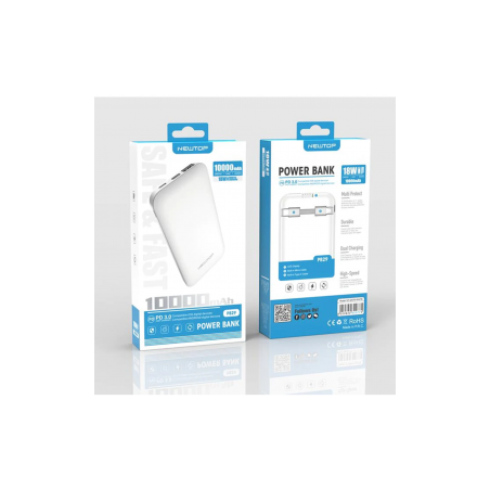 Power Bank NEWTOP 10000mAh 18W - Alimentation Réf. A0367 | Smarty Paris