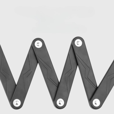 Cadenas pliable antivol vélo – Noir avec support de fixation