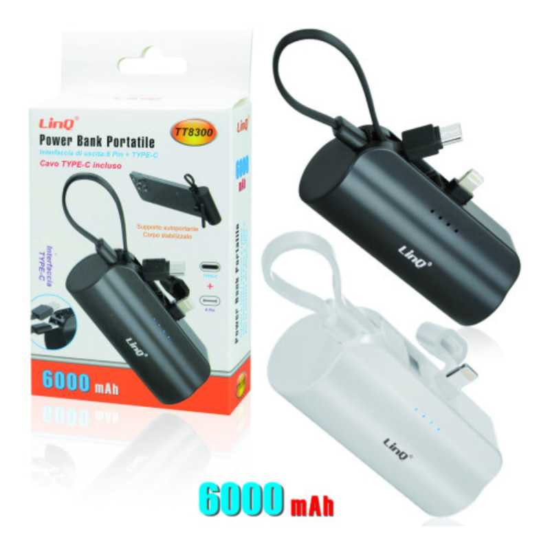 Power Bank Portable 8 Pin + Type-C LinQ TT830