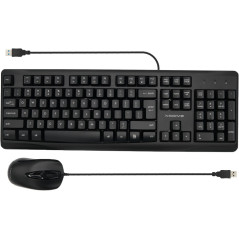 Set clavier et souris filaire Xssive XSS-KMSET2 – QWERTY Noir