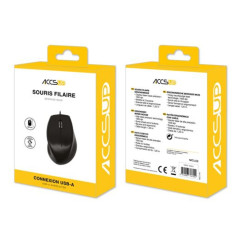 Accsup MCL02 V2 Wired USB Mouse Black | Smarty