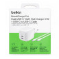 Belkin chargeur secteur 2 ports avec câble USB-C – 67 W 2 m WCH020KQ2MWH-B6 Belkin chargeur secteur 2 ports avec câble USB-C – 67 W 2 m WCH020KQ2MWH-B6
