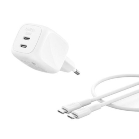 Belkin Chargeur secteur 2 ports – 50W WCH019KQ1MWH-B6 + câble USB-C 1 m