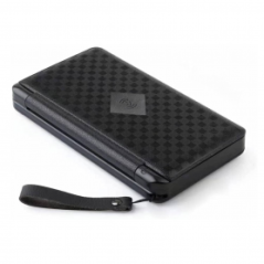 Power Bank Solaire 10000mAh 2 USB-A + USB-C avec Lampe Torche - Noir -