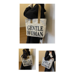Sac à bandoulière en toile ECO – 33 x 41 x 12 cm Gris/Noir