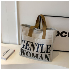 Sac bandoulière toile ECO 33x41x12 Gris/Noir | Smarty