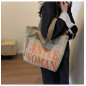 Canvas shoulder bag ECO – 33 x 41 x 12 cm Khaki/Orange Canvas shoulder bag ECO – 33 x 41 x 12 cm Khaki/Orange