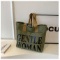 Canvas shoulder bag ECO – 33 x 41 x 12 cm Army Green Canvas shoulder bag ECO – 33 x 41 x 12 cm Army Green