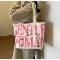 Sac bandoulière toile rose 33x44x13 | Smarty Paris