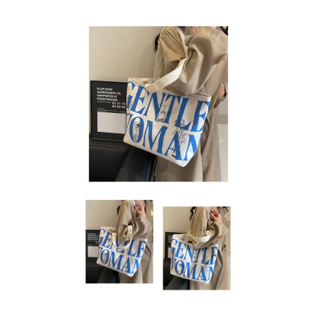 Sac à bandoulière en toile ECO – 33 x 44 x 13 cm bleu