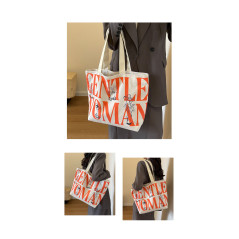 Sac bandoulière toile orange 33x44x13 | Smarty Paris