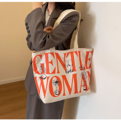 Sac bandoulière toile orange 33x44x13 | Smarty Paris