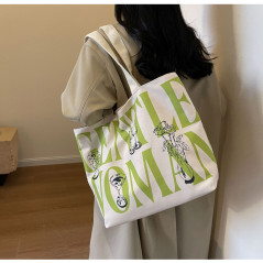Sac bandoulière toile vert clair 33x44x13 | Smarty