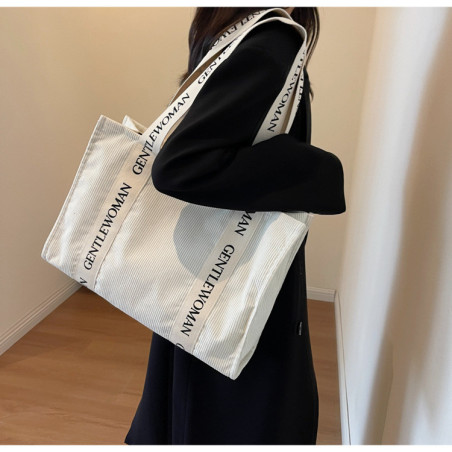 Sac fourre-tout ECO – 29 x 43 x 14 cm blanc cassé