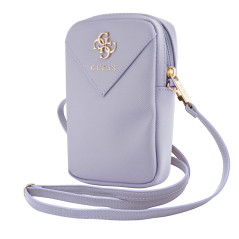 Phone pouch Guess GUWBZPGSTEGU – Zip PU Triangle 4G Purple
