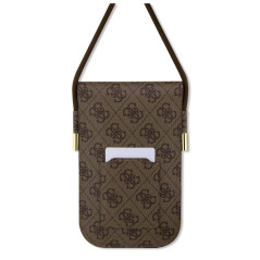 Phone Pouch Guess 4G Cord Script GUOWBP4SNSW – Brown