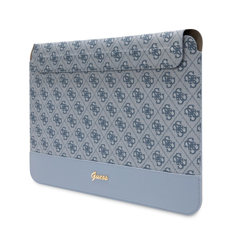 Housse ordinateur Guess GUCS14PS4SGB – 14 pouces bleu 4G Stripe Metal Logo