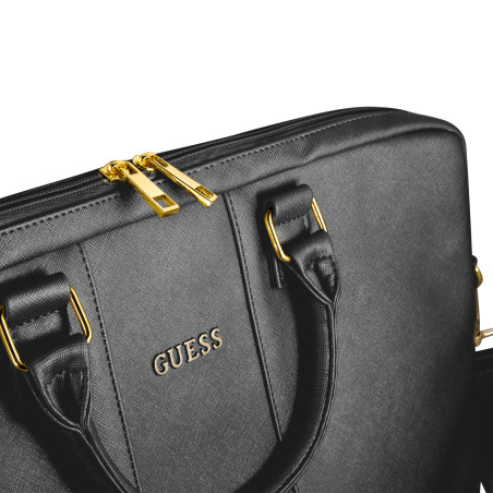 Housse ordinateur Guess 4G PU Hot Stamp GUCB15TBK – 15/16" Noir