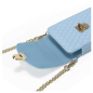 Phone bag ECO with belt – Blue, gold clasps Phone bag ECO with belt – Blue, gold clasps
